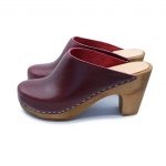 LUSTFYLLT Holzclogs mit hohem Absatz - high heel BORDEAUX - BRAUN