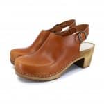 IDE Holz Clogs mit Absatz cognac – Bild 4