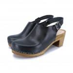 IDE Holz Clogs Sandale mit Absatz onyx schwarz – Bild 5