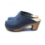 LIV Holz Clogs mit Absatz midnight dunkelblau
