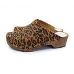LYCKA Holz Clogs flach leo
