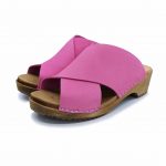 EVA Holz Clogs Sandale flach Fuchsia pink – Bild 2