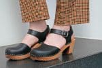 MAJKEN Holz Clogs Sandale mit Absatz onyx schwarz – Bild 4