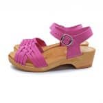 leicht und bequeme Sommer Sandale Holzclogs pink