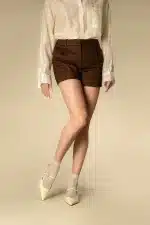 feiner Strumpf in Gold mit Rippe, kratztfrei