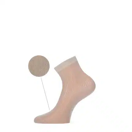 feiner Strumpf in gold, Rippe, kratz nicht