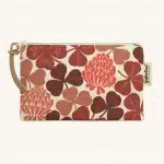 Make-up Tasche Lyckoklöver Rot – nachhaltige Kosmetiktasche aus Bio-Baumwolle