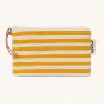 Make-up Tasche Bea Rand Palermo Yellow – nachhaltige Kosmetiktasche mit Streifen-Design