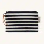 Make-up Tasche Bea Rand Black – nachhaltige Kosmetiktasche im klassischen Streifen-Design