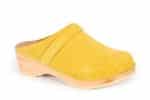 Lena Gelb Holz Clogs Veloursleder – Bild 3