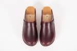 Anna bordeaux braun Holz Clogs vegetabil gegerbtes Leder – Bild 4