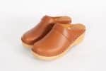 Anna cognac Holz Clogs vegetabil gegerbtes Leder – Bild 5