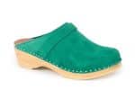 Lena Emerald Holz Clogs Veloursleder – Bild 4