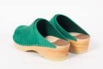 Lena Emerald Holz Clogs Veloursleder – Bild 2