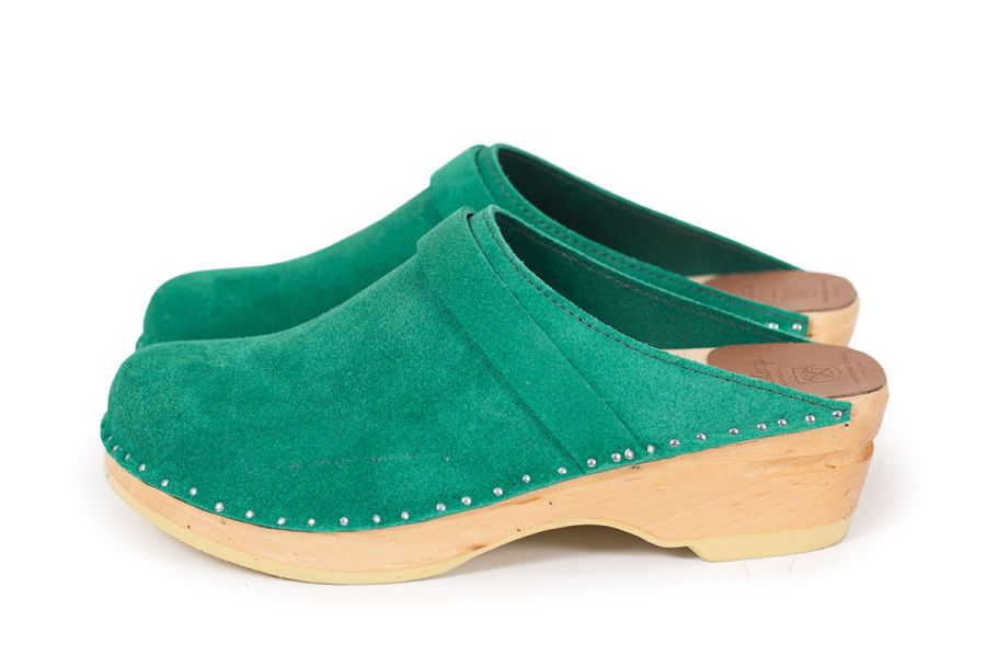 da-vinci-emerald-suede-side-1200x800 Lena Emerald Holz Clogs Veloursleder – Bild 1