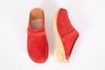 Lena Rot Holz Clogs Veloursleder – Bild 2