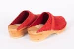 Lena Rot Holz Clogs Veloursleder – Bild 3