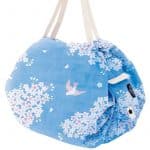 Shupatto Shopper Einkaufstasche M „Hana Ni Tori“ – Faltbare Japan Eco Bag – Bild 2