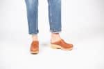 Anna cognac Holz Clogs vegetabil gegerbtes Leder – Bild 3