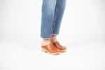 Anna cognac Holz Clogs vegetabil gegerbtes Leder – Bild 2