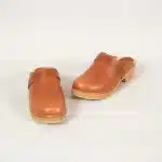 Silvia Clogs Cognac – Damen Holzclogs aus Pull-Up Leder – Bild 7