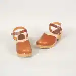 Jula Clogs Cognac – Damen Clog Sandalen aus Pull-Up Leder – Bild 5