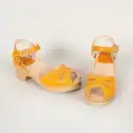 Mango Clog Sandalen Amber – Damen Holzclogs aus pflanzlich gegerbtem Leder – Bild 3
