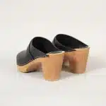 Fancy Clogs Schwarz – Damen Holzclogs aus Pull-Up Leder – Bild 3