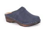 Lena Blau Holz Clogs Veloursleder – Bild 2