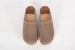 Lena Taupe Holz Clogs Veloursleder – Bild 4