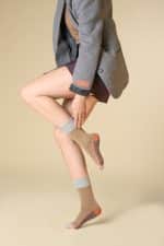 Isabella Damensocken – Trendiges Colourblock-Design mit Recycling-Wolle & Kaschmir