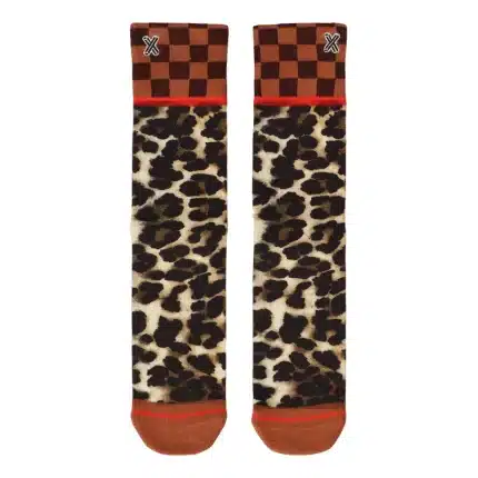 XPOOOS „Davina“ Damensocken – Stylische Socken mit Leo-Print